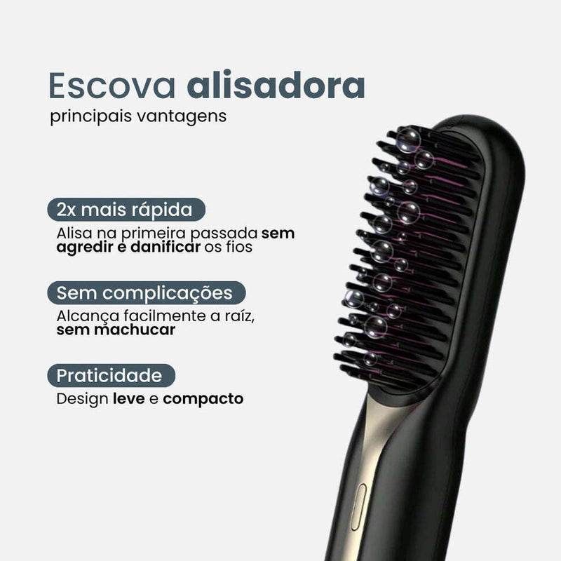 Escova Alisadora Profissional PureGlam