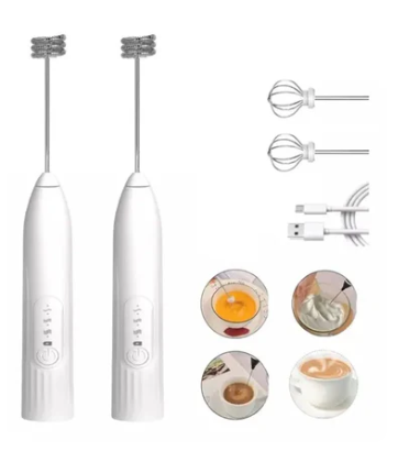 Batedor Misturador Mixer Elétrico para Bebidas Leite Café Portátil
