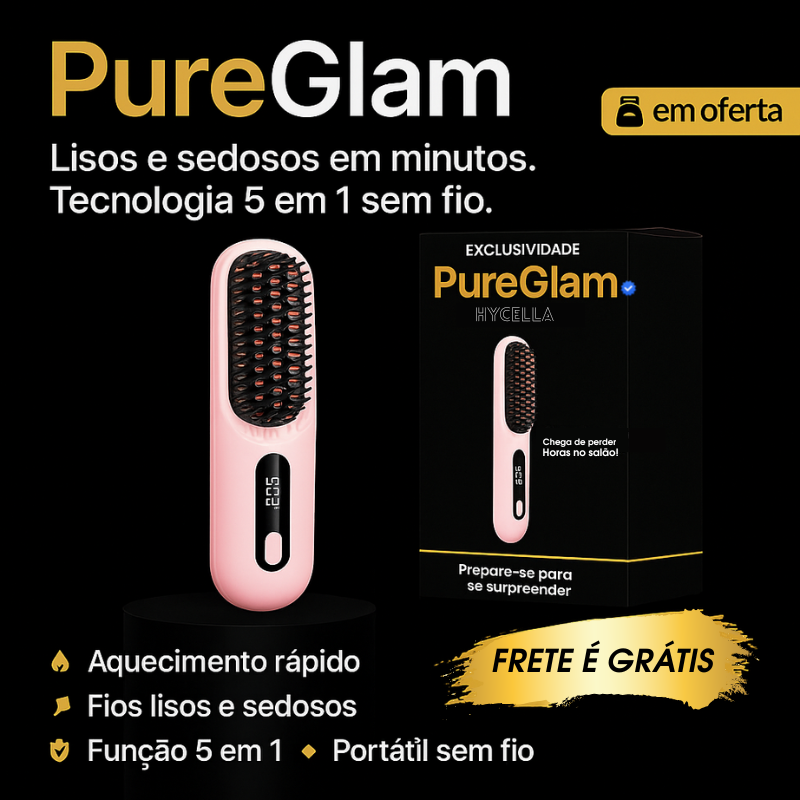 Escova Alisadora Profissional PureGlam