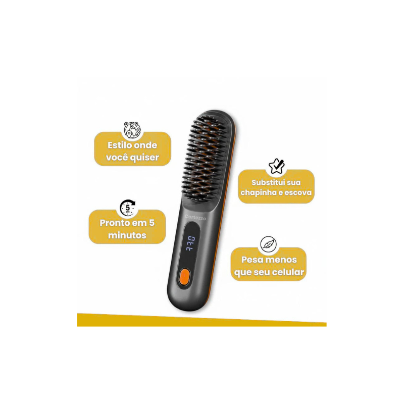 Escova Alisadora Profissional PureGlam