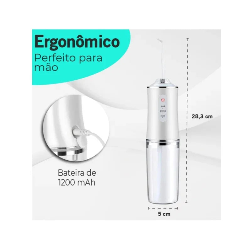 Irrigador Oral Portátil 3 em 1 - HydroSmile Pro