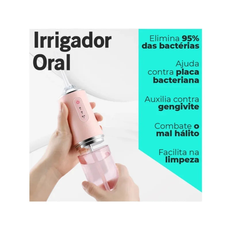 Irrigador Oral Portátil 3 em 1 - HydroSmile Pro